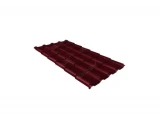 Металлочерепица «Камея» («Kamea») v01 0,5 Satin RAL 3005 красное вино