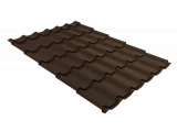 Металлочерепица Классик («Classic») v01 0,5 Satin RAL 8017 шоколад