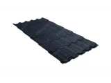 Металлочерепица «Квинта плюс» («Kvinta plus») 0,5 Satin RAL 7024 мокрый асфальт