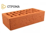 Облицовочный кирпич одинарный 1НФ Красный кора дуба, Строма