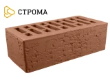 Облицовочный кирпич полуторный утолщенный 1,4 НФ Терракотовый кора дуба, Строма
